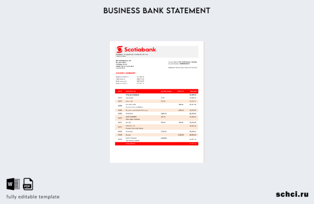 Загрузка в цифровом формате. Отчет об организации банка Scotiabank. Шаблон в фор